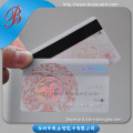 Popular Transparent Plastic Magnetic Stripe Card